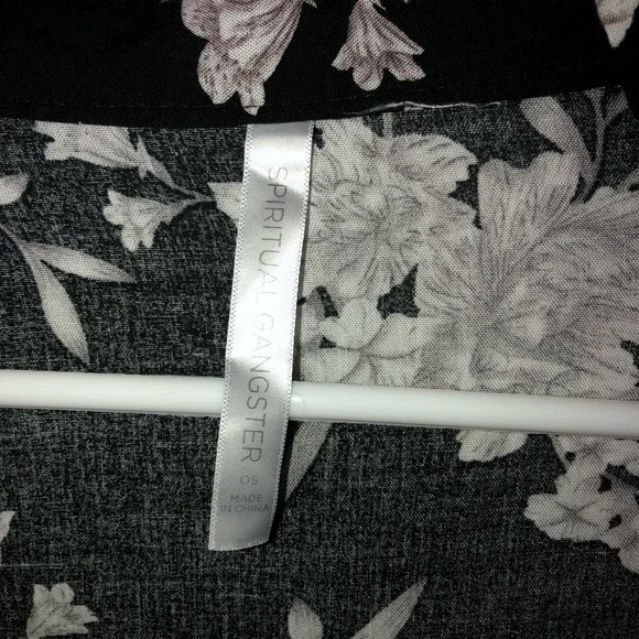 Spiritual Gangster Dark Floral Robe - Picture 2 of 5